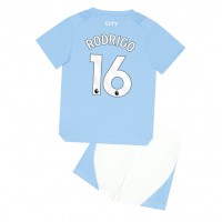 Manchester City Rodri Hernandez #16 Replika babykläder Hemmaställ Barn 2023-24 Kortärmad (+ korta byxor)